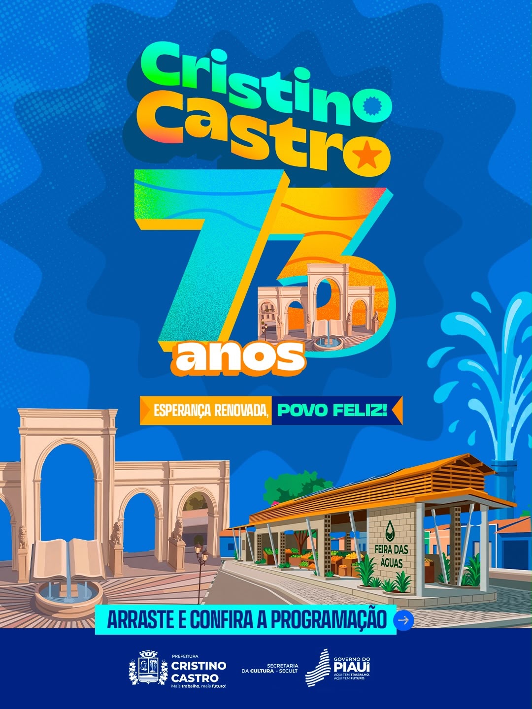 CRISTINO CASTRO 73 ANOS: ESPERANÇA RENOVADA, POVO FELIZ! 💚💛